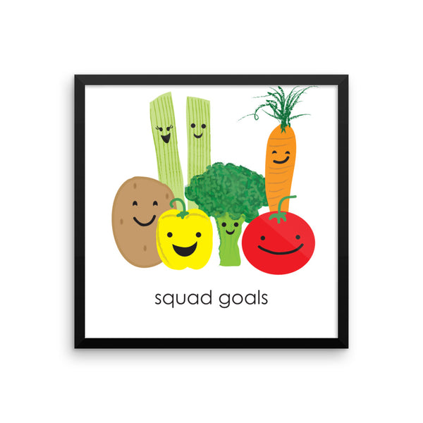 Veggie Squad Framed poster