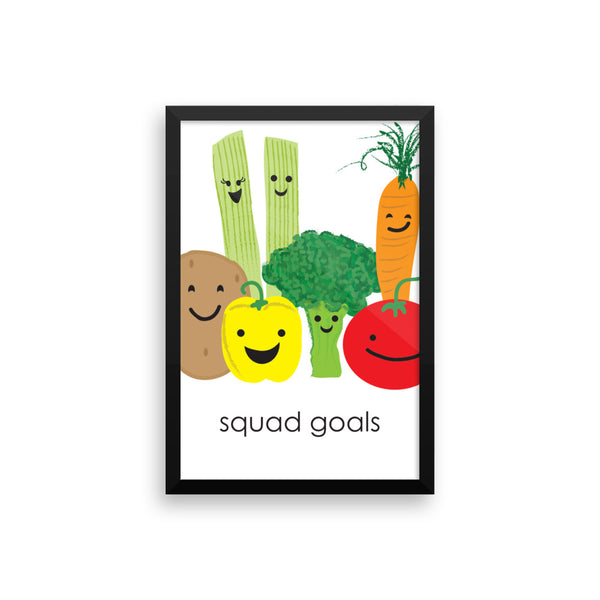 Veggie Squad Framed poster